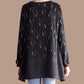 Women Casual Long Sleeve Round Neck printing T-Shirt Fall Vintage Loose Tee Tops Pullover