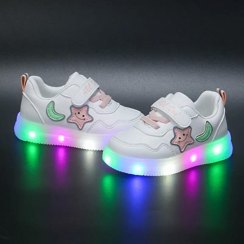 Spring and Autumn Small White Shoes, Board Shoes, Boys' Single Shoes, Girls' Toddlers, Non Slip and Wear-resistant Soft Soled Velcro, Versatile