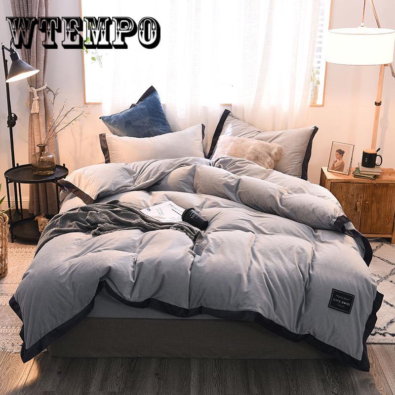 4pcs Home Bedding Sets Bed Linen Duvet Cover Flat Sheet Bedding Set Winter King Queen,bed Set 2019