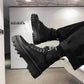 Black Thick-soled Increased Martin Boots Men's Spring High-top Shoes Men's Korean Version of All-match Boots