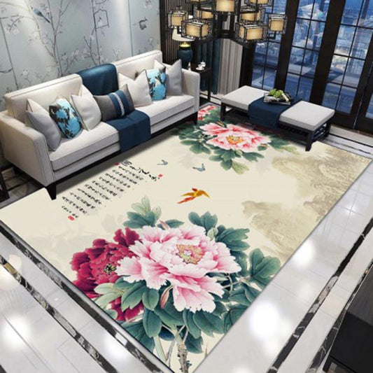 Flower Carpet Bedroom Bedside Rug Non-slip Bathroom Mat Swivel Carpet Mat Chinese Style Carpet