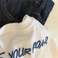 Cotton Simple Breathable Tee Female Letter Pattern Embroidery T-Shirt Solid  Casual Short Sleeves Hipster  Summer Tops