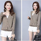 Fashion Solid Casual Drop Shoulder Lantern Sleeve Sweatshirt Pullover Tops for Women