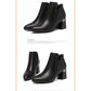 Autumn Winter Square Toe Chunky Short Boots Women Ankle Botas Solid Martin Booties