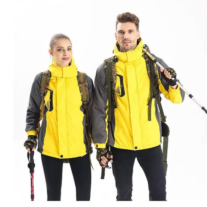 Winter Hooded Jackets Windproof Wearable Mountaineering Jacket Thicken Warm Waterproof Ski Jacket Outdoor Sports