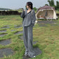 2PCS Women's Extra Large Autumn Suit Fat Girls Casual Long Sleeve Sweater + Wide Leg Pants Two Piece Sports Suit Jogging Suit