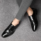 Oxford Business Men Shoes Patent Leather Lace Up Shoes Business Dress Soft Sole Breathable Spring Wedding  Shoes