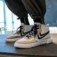 Plus Size 39-44 Summer Men High-top Canvas Sneakers Breathable Basketball Shoes Non-slip Running Shoes Outdoor Travel Shoes