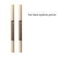 Eyebrow pencil beginner double-headed eyebrow pencil  Duckbill flat eyebrow pencil waterproof