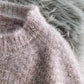 Sexy Beads Tassel Knitwear Loose Bling Silk Crew Neck Irregular Hem Pullover Sweater Dress