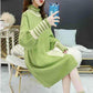 Pregnant Women's Knitted Bottoming Skirt Autumn and Winter Clothes Go Out Thick Fashion Sweater Loose Mid-length Postpartum Dress