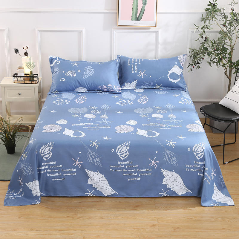 Three-piece Cotton Old Coarse Cloth Cotton Sheets Single Bed Double Bed Pillowcase Machine Washable Anti-static All Seasons