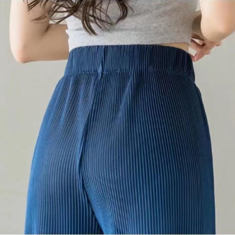 Gradient Color Design Sense Leggings Ice Silk Drape Women's Pants Summer Loose Thin Casual Sports Pants