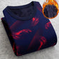 WTEMPO Men Thermal Pullover Cashmere Padded Shirt Printed Shirt Winter Soft and Comfortable Pullover