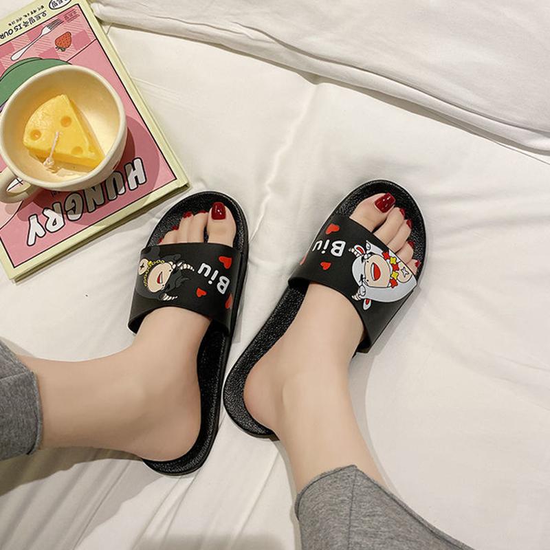 Slippers Female Summer Wear Cartoon Cute Korean Students All-match Home Non-slip Indoor Sandals and Slippers
