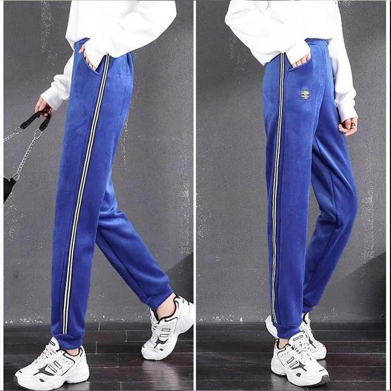 Plus Velvet Winter Women's Sports Pants Thickened Warmth and Thin Feet Guard Pants All-match Winter Leggings Casual Pants Fashion