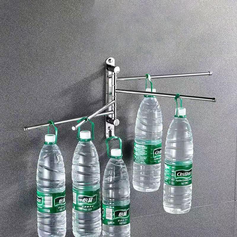 304 Stainless Steel Rotating Towel Bar Toilet Single Towel Rack Bathroom Toilet Bathroom Wall Hanging Porte Serviettes