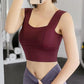 Women's Sports Bra Solid Color Sleeveless Halter Fitness Sling Anti-sliding Shock Absorption Outer Wear Yoga Bra