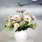 Home Decoration Flower Living Room Coffee Table TV Cabinet Display Fake Flower Simulation Flower Set Silk Flower Mini Gerbera Flower Cloth Flower