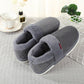Men Winter Cotton Shoes Unisex  Home Slippers Leather  Non Slip Slippers Waterproof  Plush Warm Indoor Shoes