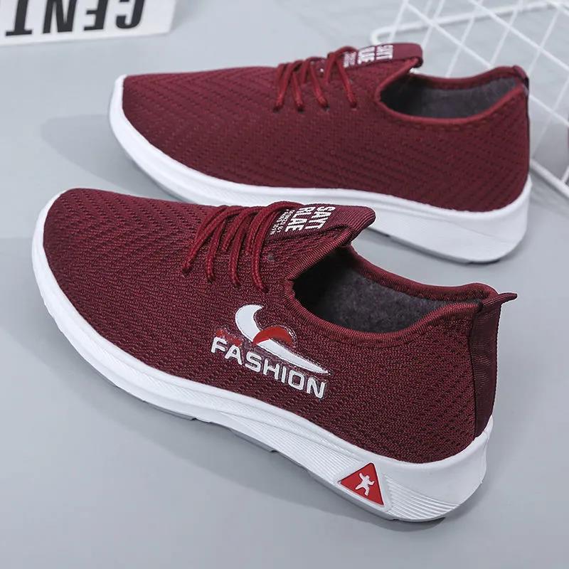 Autumn and Winter Cloth Shoes Women's Walking Shoes Soft Bottom Non-slip Mother Sports Shoes