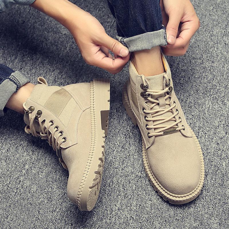 Martin Boots Men's Boots Male Winter Plus Velvet Shoes Men's Snow Boots Combat Boots Military Boots