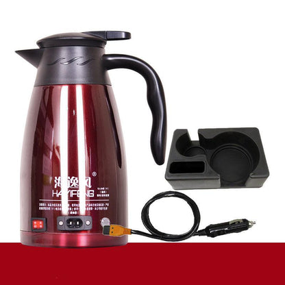 800ml Car Stainless Steel Electric Heating Kettle Temperature Insulation Pot Coffee Tea Water Heating Pot
