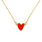 Girl Heart Red Drops Oil Simple Double Love Clavicle Chain Necklace