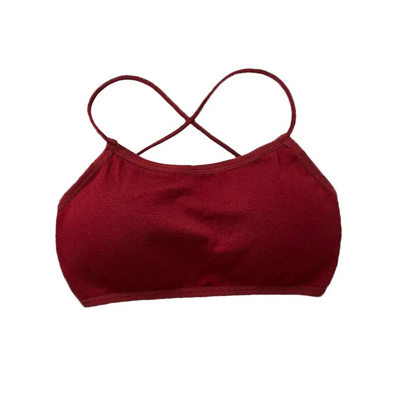 Korean Version Pure Cotton Anti Sagging Upper Tommy Back Suspender Wrap Bra Solid Color Suspender All Inclusive Underwear Bra