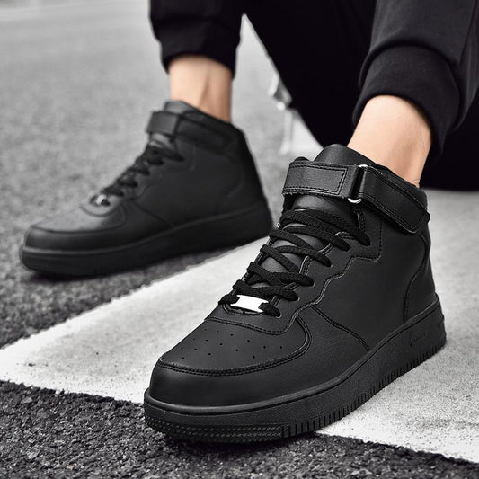 Fashion Shoes Men Sneakers Men Boots Hip Hop Leather Casual Shoes White Gym Shoes