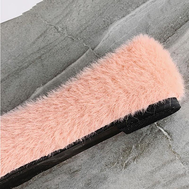 Flat-bottomed Plus Velvet Single Shoes Warm Lazy Beanie Shoes Women Plus Velvet Cotton Scoop Shoes Plush Shoes Moccasin Shoes
