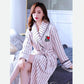 Ladies Home Clothes Love U Chest Label Bathrobe Cashmere Warm Pajamas Homewear Quick-drying Robe Coat Long