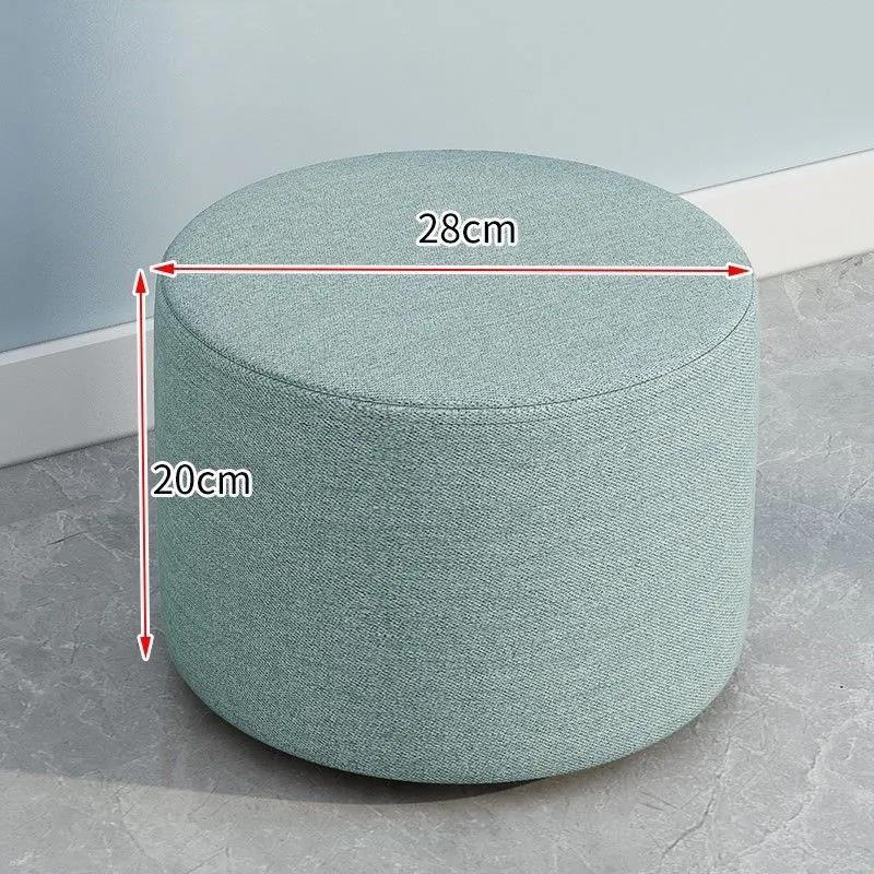 Household Solid Wood Chairs Children Stools Shoe-changing Seats Sofa Stools Short Round Wooden Bench