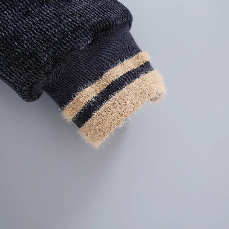 Boys Loose Self-cultivation Cold-proof Double-layer One-piece High-waist Girls Outside Campus Wear Three-layer Thickening Fashion Extra-thick