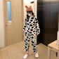 Women's Autumn and Winter Coral Velvet Thick Pajamas Flannel Plus Velvet Outer Wear Home Service Suit