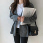 Spring and Autumn Fashion Top Loose V-neck Jacket Cardigan Simple Female Student Sweater
