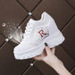 Sneakers Women's White Shoes To Increase The Height of The Spring and Summer Breathable Mesh Shoes
