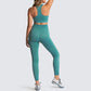 Sports Outfit Fitness Set Athletic Wear Yoga Clothing Set Sports Suit Women Sportswear Seamless Knit Hips Sports Yoga Set Fitness Bra Vest Set
