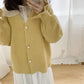 Winter Women's Short Loose Warm Sweater Jacket Sweet Ruffle Sleeve Knit Cardigan Student