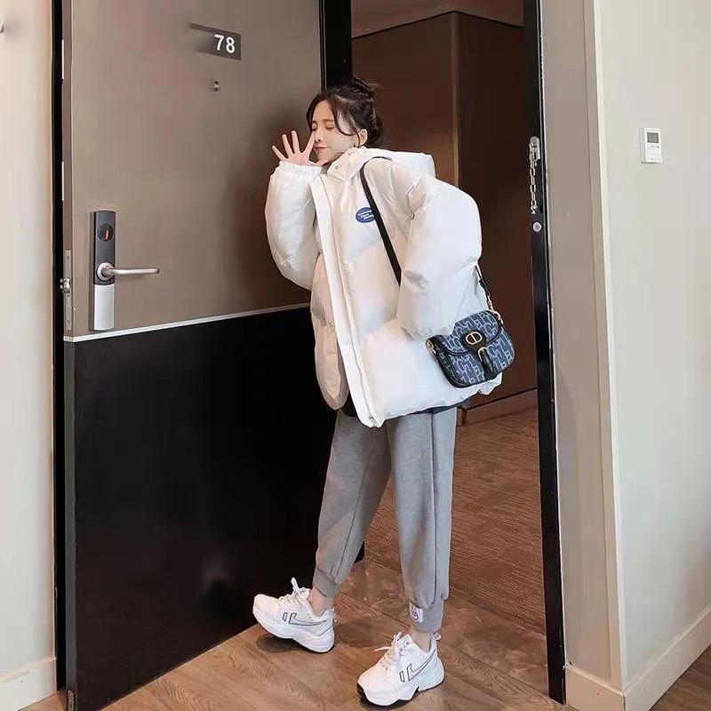 Down Padded Jacket Women's Padded Jacket Winter Student Loose Padded Jacket Bread Coat Thickened Windproof Jacket Warm Coat