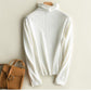 Autumn and Winter Knitted Hollow Wool Sweater Pile Pile Collar Bottoming Shirt Turtleneck Pullover  Blouse Women