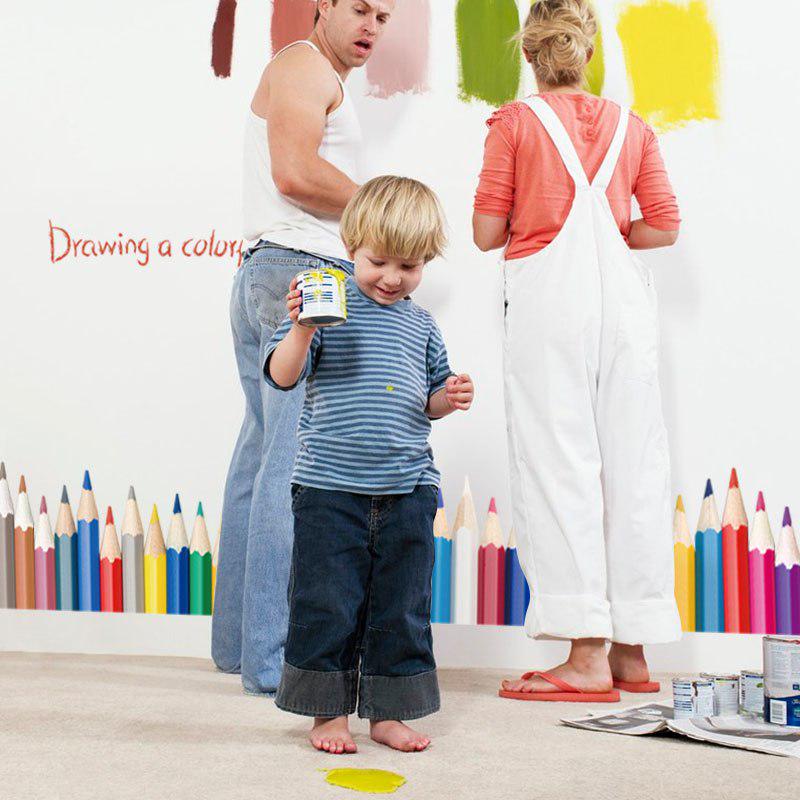 [Wall sticker] Colorful Pencil wall stickers for kids rooms nursery children vinyl decals murals hom