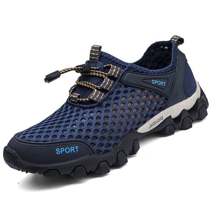 Plus Size 38-46 Summer Men Sneakers Hiking Shoes Lightweight Breathable Basketball Running Shoes Deodorant Mesh Shoes