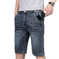 Summer Denim Shorts Men's Five-point Pants Thin Loose Straight Leg Men's Stretch Casual Breeches