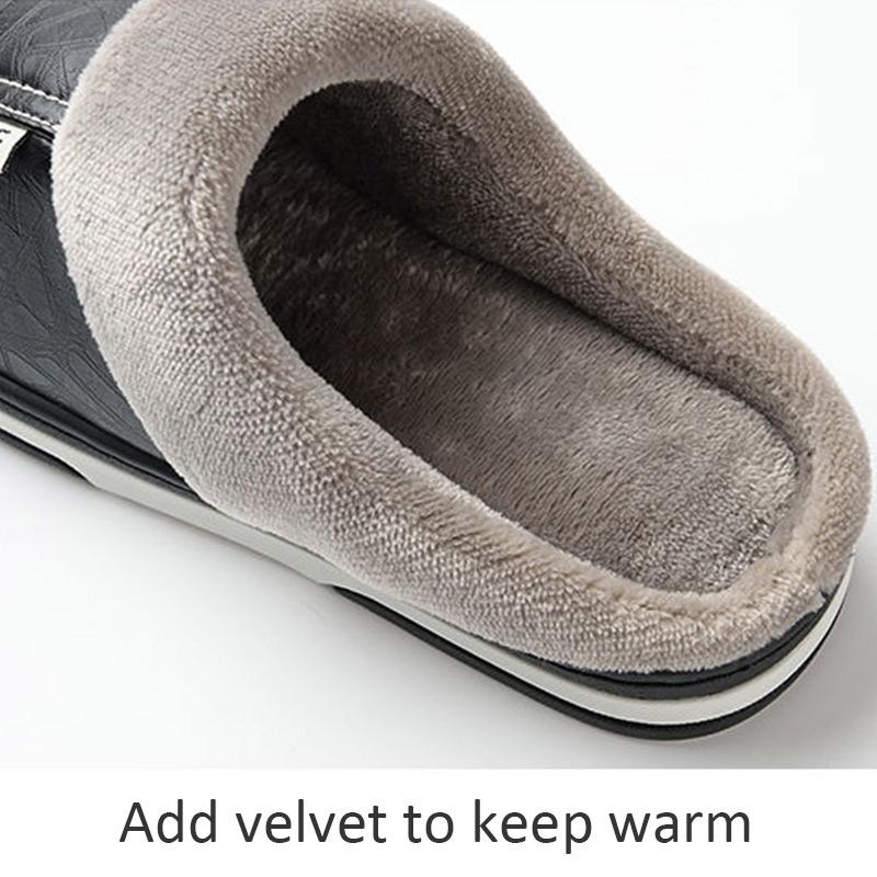 Winter Men's Large Size Thick-soled Non-slip Indoor Warm Cotton Slippers