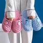 Women's Summer Indoor Bathroom Slippers Anti-Slip Home Slippers Solid Color Large Size Flat Baotou Slippers