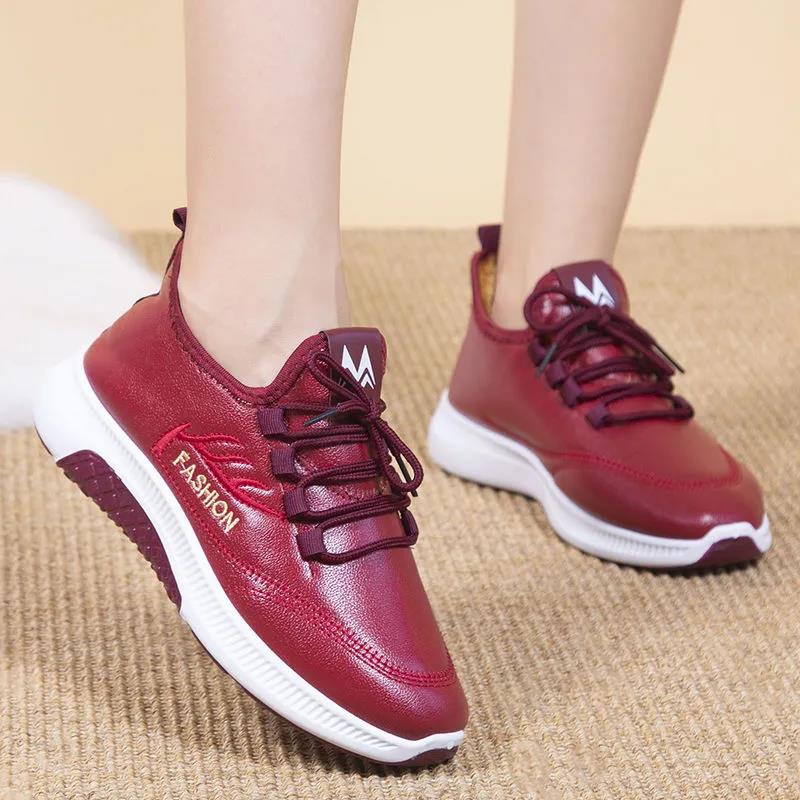 Women's Winter Plus Velvet Warm and Comfortable Cotton Shoes Waterproof Non-slip Casual Flat Shoes