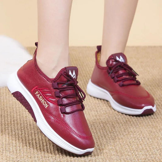 Women's Winter Plus Velvet Warm and Comfortable Cotton Shoes Waterproof Non-slip Casual Flat Shoes