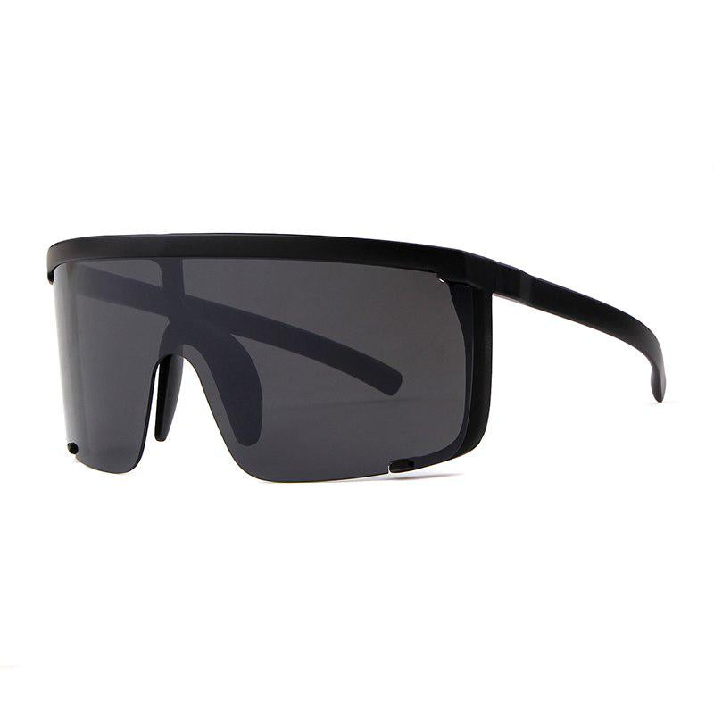 Big Frame Semi Rimless Oversized Sunglasses Women Outdoor Fashion Luxury Protection Shield Sun Glass