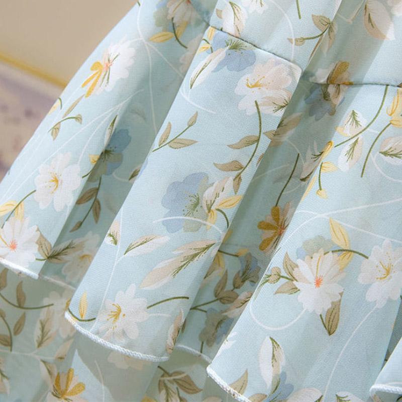 Skirt Women's Summer Floral Irregular Ruffles Fashion All-match A-line Cake Skirt